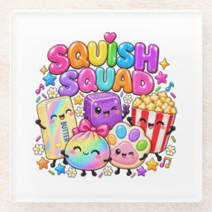 Posavasos De Vidrio Escuadrón de Squish Viral Squishies Palomitas de M