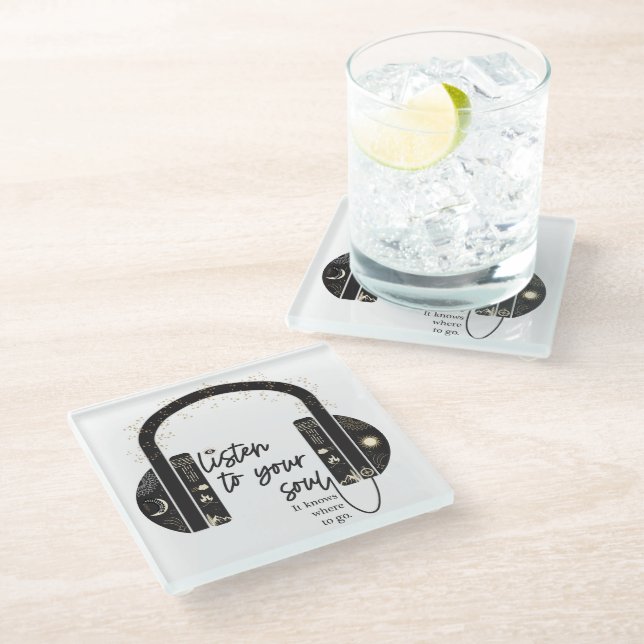 Posavasos De Vidrio Escucha tu montaña rusa de vidrio Soul (Angular)