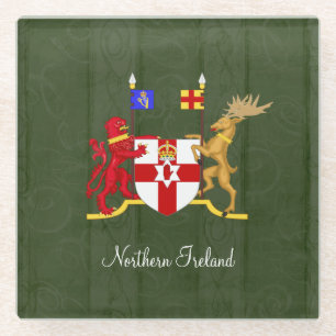 Posavasos De Vidrio Escudo de armas de Irlanda del Norte