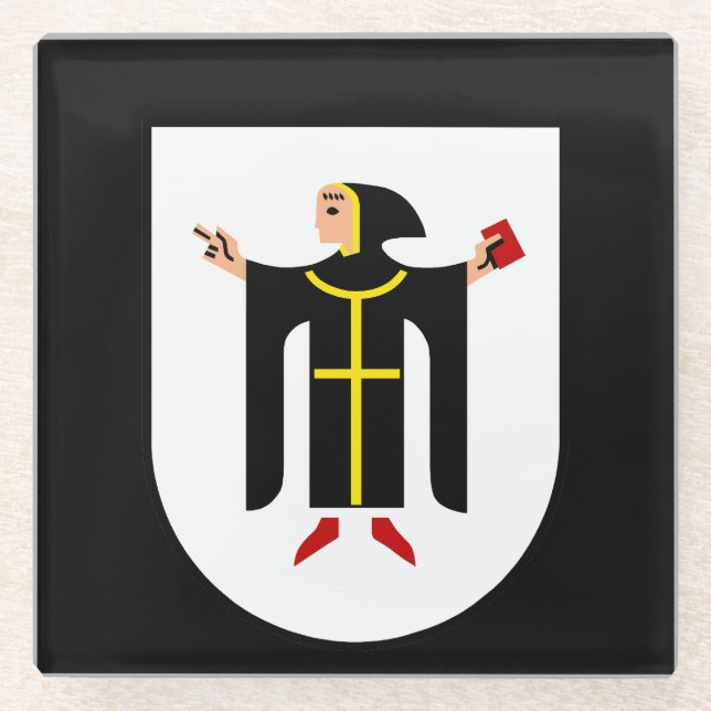 Posavasos De Vidrio Escudo de armas de Múnich (Anverso)