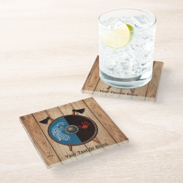 Posavasos De Vidrio Escudo de vibración y ejes (Angular)