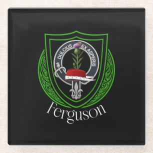 Posavasos De Vidrio Escudo del Clan Escocés Ferguson