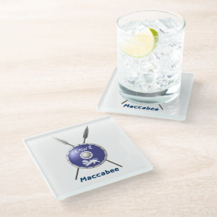 Posavasos De Vidrio Escudo Macabee Y Spears