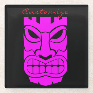 Posavasos De Vidrio Escultura rosa de Tiki Thunder_Cove