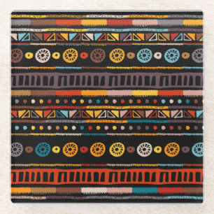 Posavasos De Vidrio Esencia nativa americana: cosecha étnica