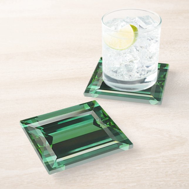 Posavasos De Vidrio Esmeralda 3 (Angular)