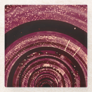 Posavasos De Vidrio espacio 3D, fondo de ciencia ficción.