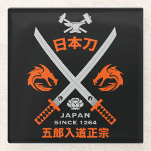 Posavasos De Vidrio Espada Katana japonesa