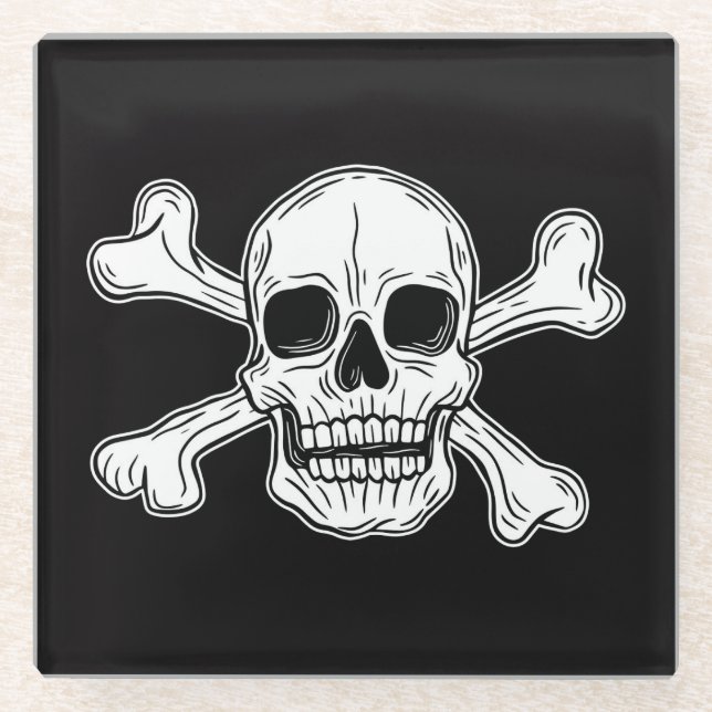 Posavasos De Vidrio espada pirata de burro (Anverso)