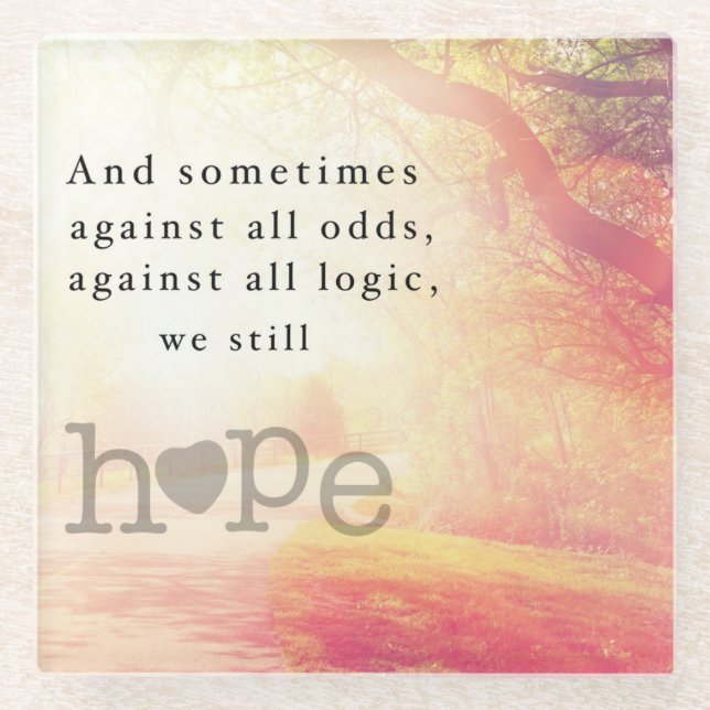 Posavasos De Vidrio Esperanza (Anverso)