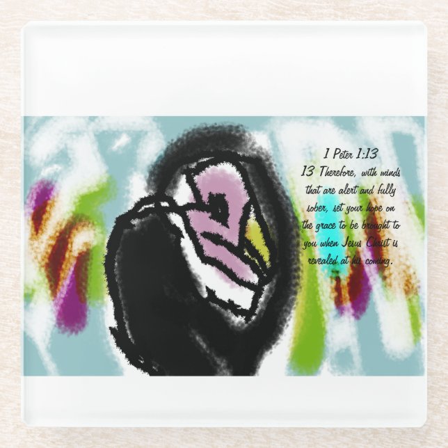 Posavasos De Vidrio Esperanza de Jesús (Anverso)