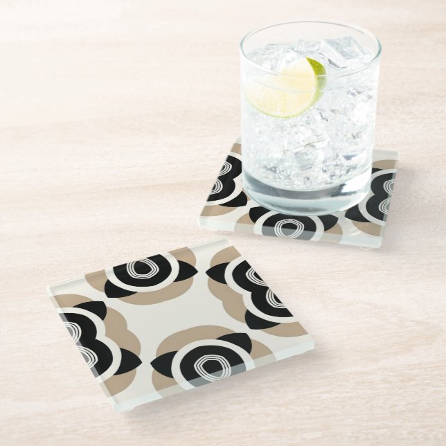 Posavasos De Vidrio Espiral elegancia de la montaña rusa (Angular)