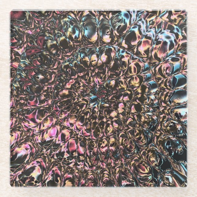 Posavasos De Vidrio Espiral Gemstone (Anverso)