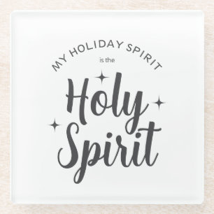 Posavasos De Vidrio Espíritu de festividad sagrada Navidades cristiano