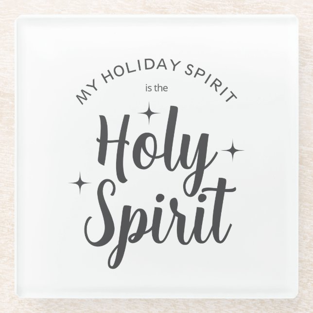 Posavasos De Vidrio Espíritu de festividad sagrada Navidades cristiano (Anverso)