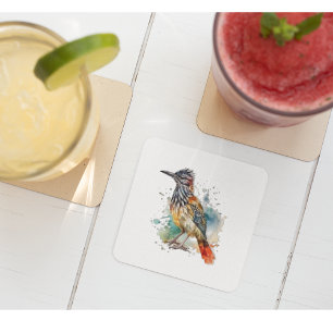 Posavasos De Vidrio Espíritu desierto, Roadrunner en personalizado acu