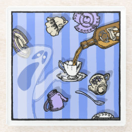 Posavasos De Vidrio Espíritus - Gótico pop pesadilla surrealista