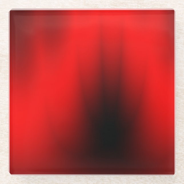 Posavasos De Vidrio Esplash Rojo Regal (Anverso)