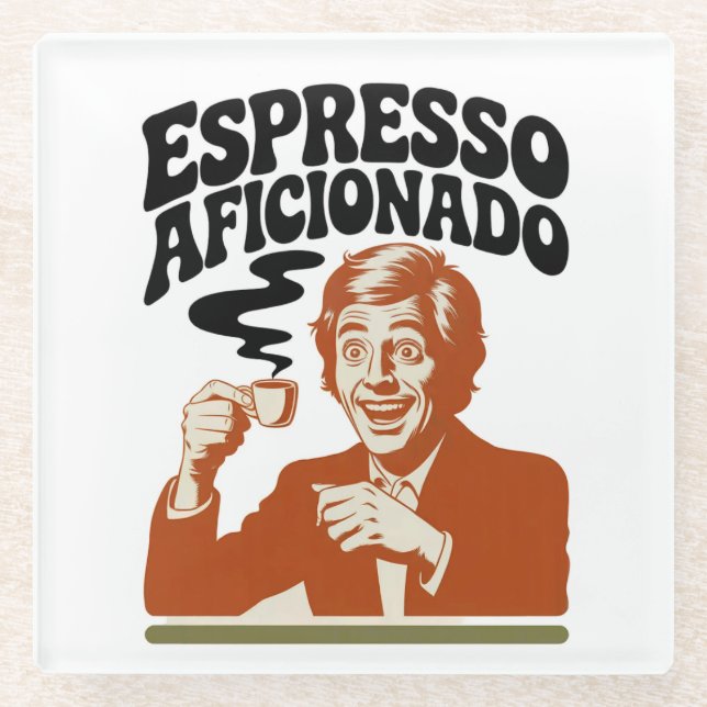 Posavasos De Vidrio Espresso Aficionado - Java Lover (Anverso)