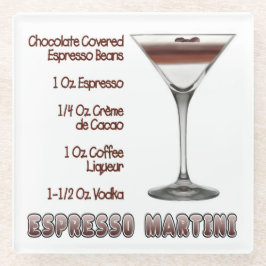 Posavasos De Vidrio Espresso Martini Cocktail Recipe Art