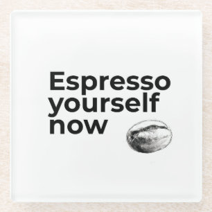 Posavasos De Vidrio Espresso ya mismo café con café