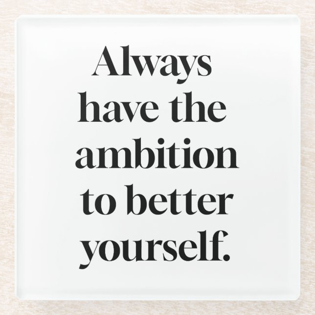 Posavasos De Vidrio Espuma de vidrio de ambición (Anverso)