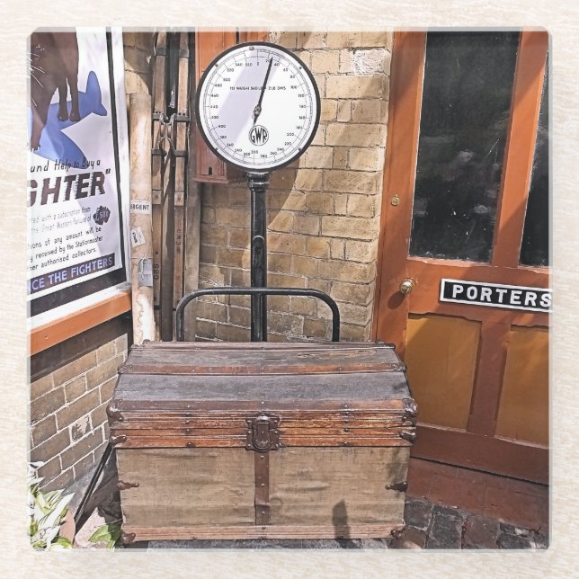 POSAVASOS DE VIDRIO ESTACIÓN DE TREN ANTIGUA (Anverso)