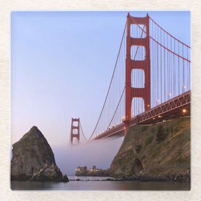 Posavasos De Vidrio Estados Unidos, California, San Francisco. Puerta  (Anverso)