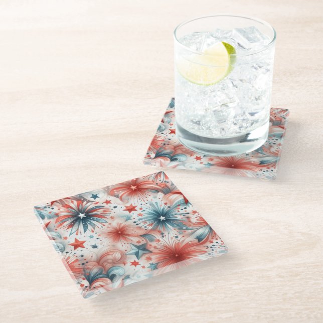 Posavasos De Vidrio Estados Unidos celebra (Angular)