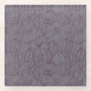 Posavasos De Vidrio Estampado de flores 7