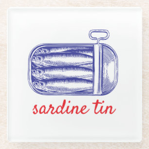Posavasos De Vidrio Estaño de sardina
