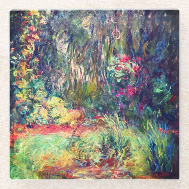Posavasos De Vidrio Estanque de nenúfares de Monet (Anverso)