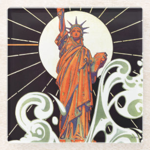 Posavasos De Vidrio Estatua de la libertad