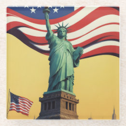Posavasos De Vidrio Estatua de la Libertad - Estados Unidos