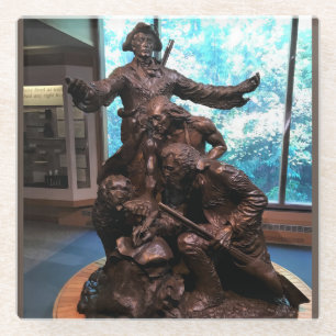 Posavasos De Vidrio Estatua de Lewis & Clark, Fort Clatsop, Oregón