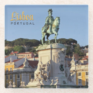 Posavasos De Vidrio Estatua ecuestre del Rey José I, Lisboa