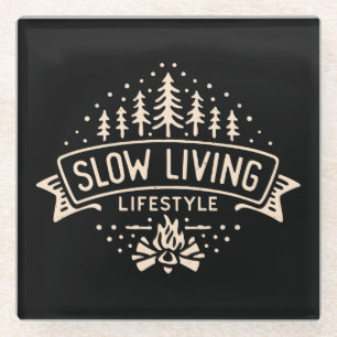 Posavasos De Vidrio Estilo de vida lento