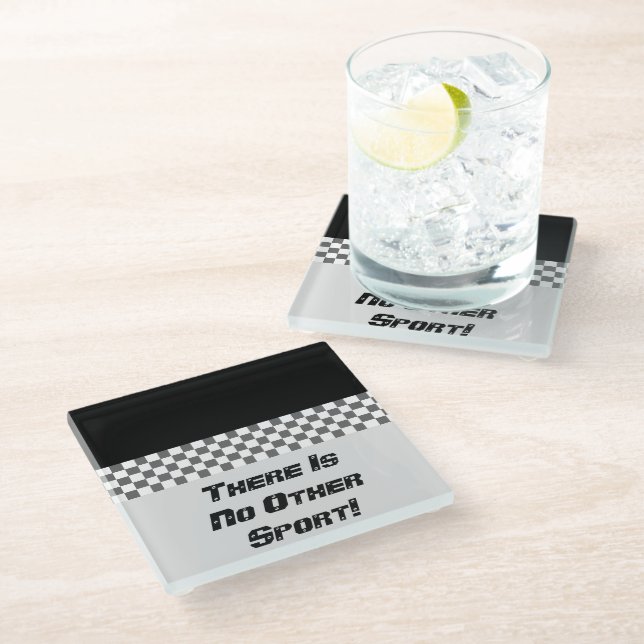 Posavasos De Vidrio Estilo Deporte Blanco Y Negro (Angular)