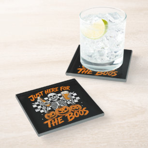 Posavasos De Vidrio Estoy Aquí Solo Por Los Boos Esqueleto de Hallowee