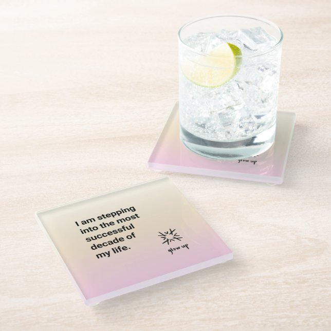 Posavasos De Vidrio Estoy entrando en la década más exitosa (Angular)