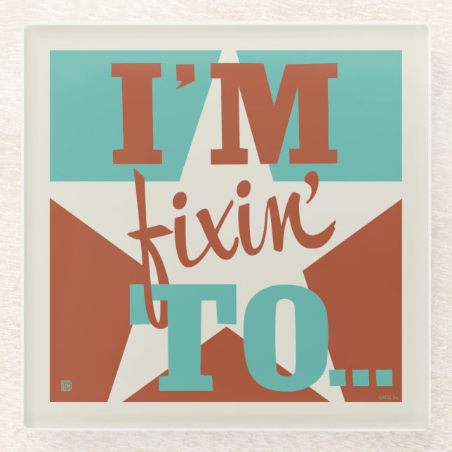 Posavasos De Vidrio Estoy fijando en (Anverso)