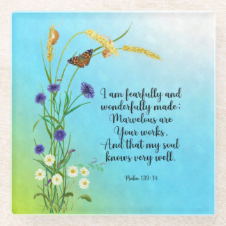 Posavasos De Vidrio Estoy temerosa y maravillosamente hecha