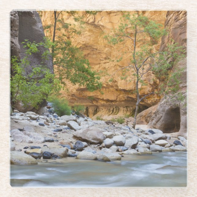 Posavasos De Vidrio Estrechos de Zion (Anverso)