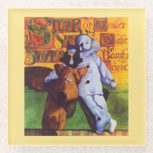 Posavasos De Vidrio ESTRELLA DE BASURA DE Vidrio MARAVILLOSO / Oro