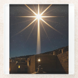 Posavasos De Vidrio Estrella de la montaña rusa de vidrio de Belén