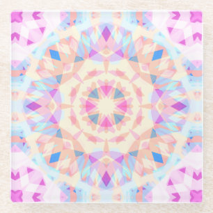 Posavasos De Vidrio Estrella mágica azul rosa suave Halloween decoraci