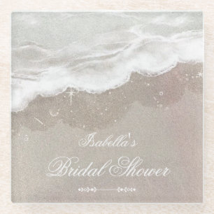 Posavasos De Vidrio Estrellas de Mar y Conchas Fiesta de Despedida de 