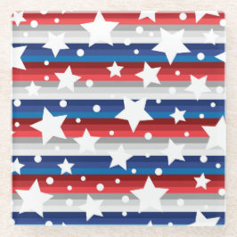 POSAVASOS DE VIDRIO ESTRELLAS GRIS AZULES ROJAS PATRIOTAS