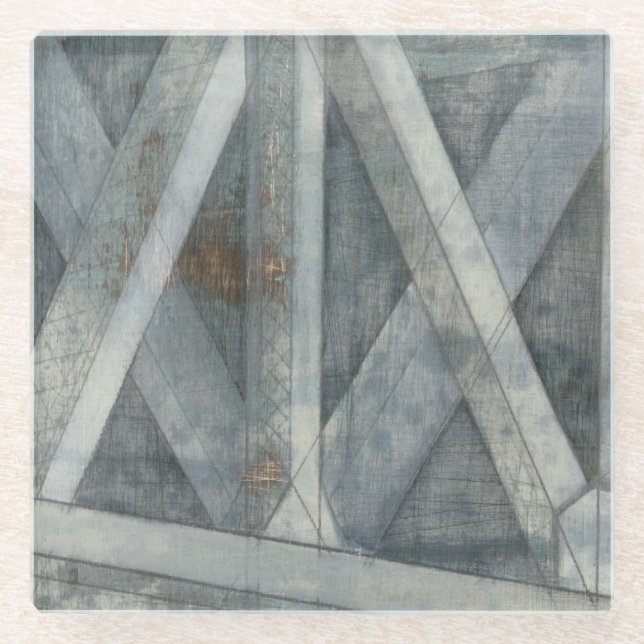 Posavasos De Vidrio Estructura industrial | Puente (Anverso)