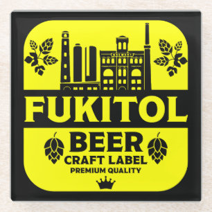 Posavasos De Vidrio Etiquetas Divertidas de Cerveza de Navidad